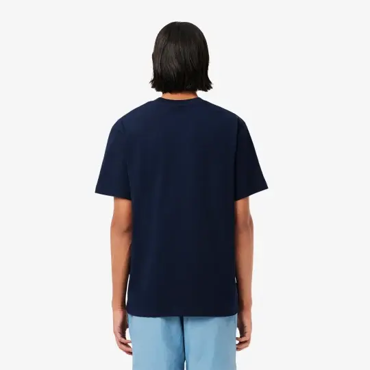 Classic Fit Bisiklet Yaka T-Shirt Lacivert - 4