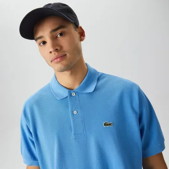 Classic Fit L1212 Polo Açık Mavi - 4