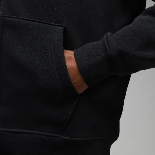 Essentials Tam Boy Fermuarlı Fleece Takım Siyah - 3