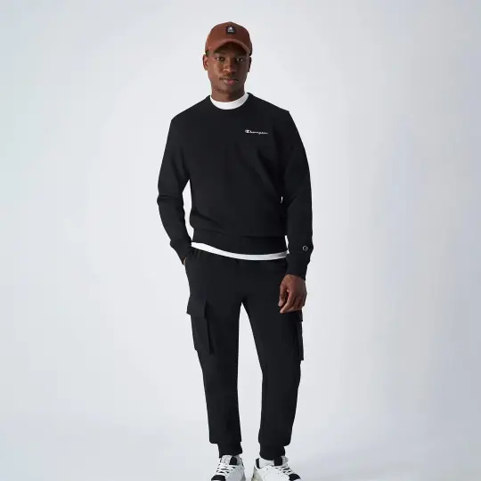 Powerblend Fleece Crew Sweatshirt Siyah - 2