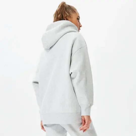 Reverse Weave Kadın Hoodie C Logo Gri - 2