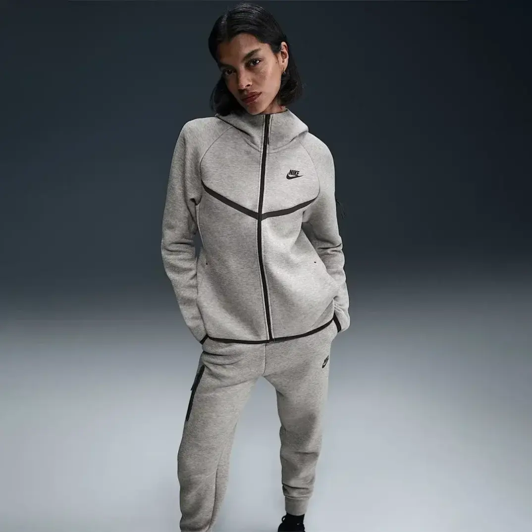 Sportswear Tech Fleece Windrunner Kadın Hoodie Gri - 3