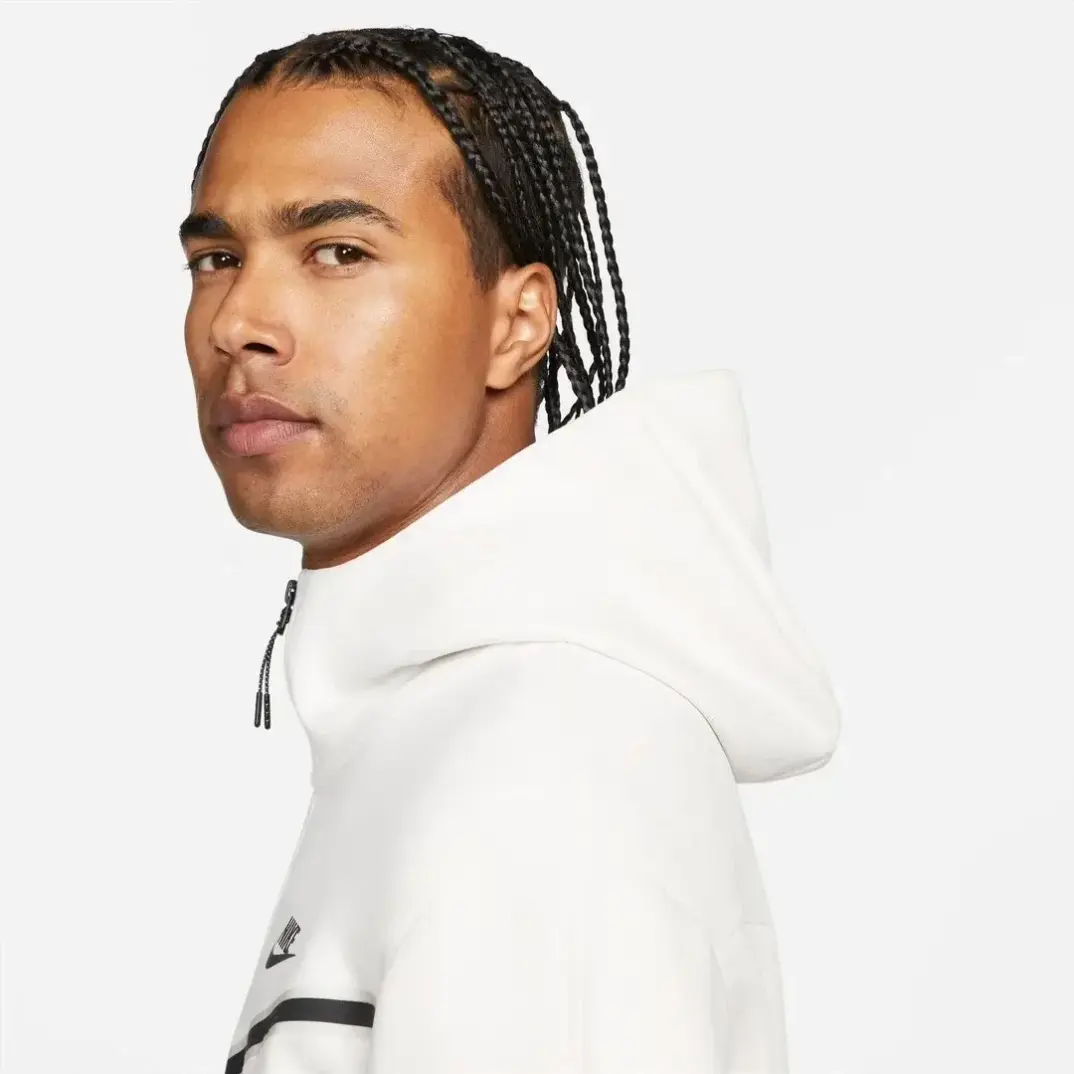 Tech Fleece Full Zip Hoodie Beyaz - 4