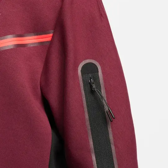 Tech Fleece Full Zip Hoodie BlackDark BeetrootPhantom - 4