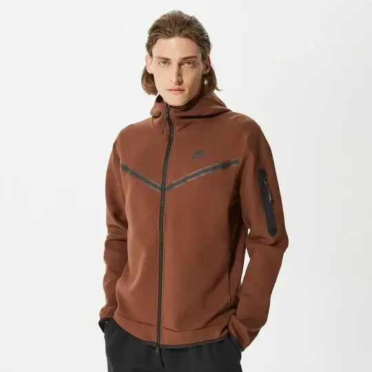 Tech Fleece Full Zip Hoodie Cocao WowSiyah