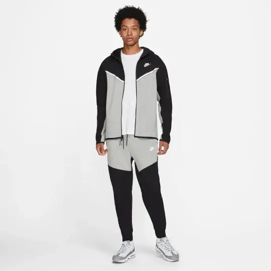 Tech Fleece Joggers Dark Grey HeatherBlackWhite - 3