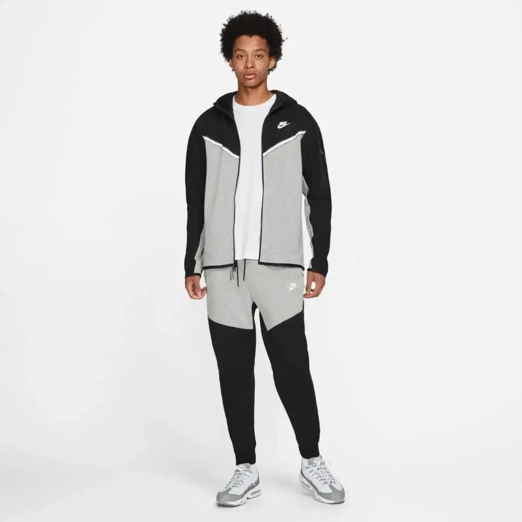 Tech Fleece Joggers Dark Grey HeatherBlackWhite - 3