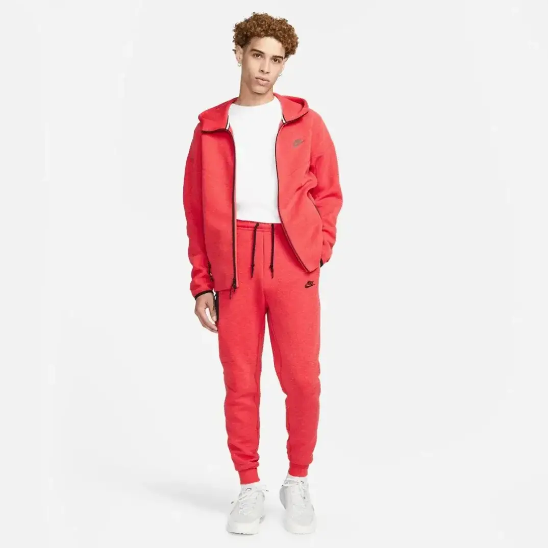 Tech Fleece Joggers WhiteRedBlack - 1