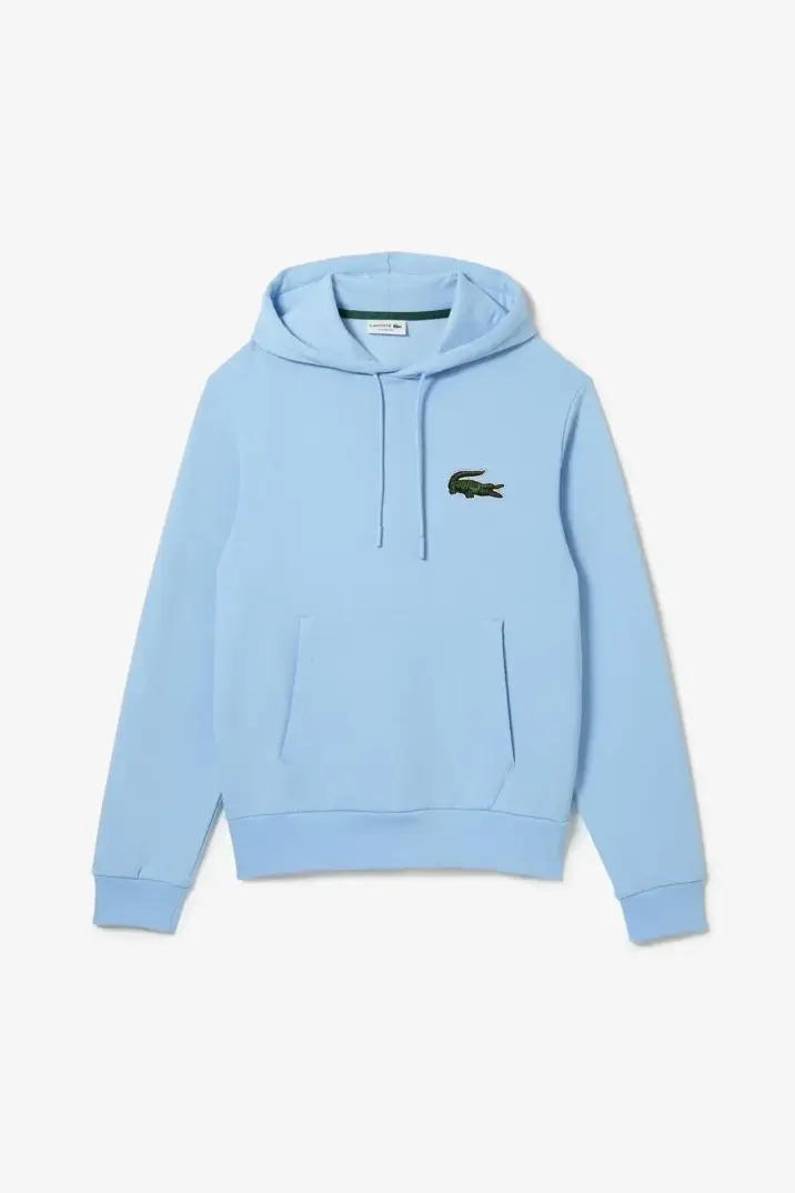 Unisex Loose Fit Kapüşonlu Organik Pamuk Mavi - 1